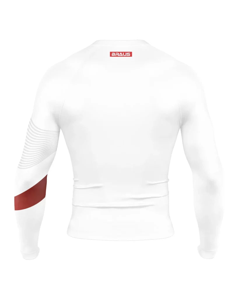 Braus Fight ADCC Brasil Rash Guard Long Sleeve Branco