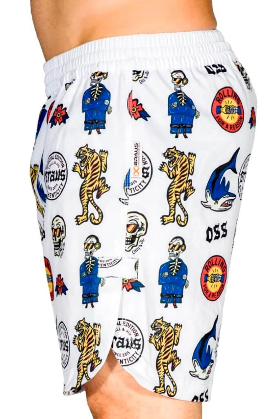 Braus Fight Brasil Shorts Chill and Jiu Branco