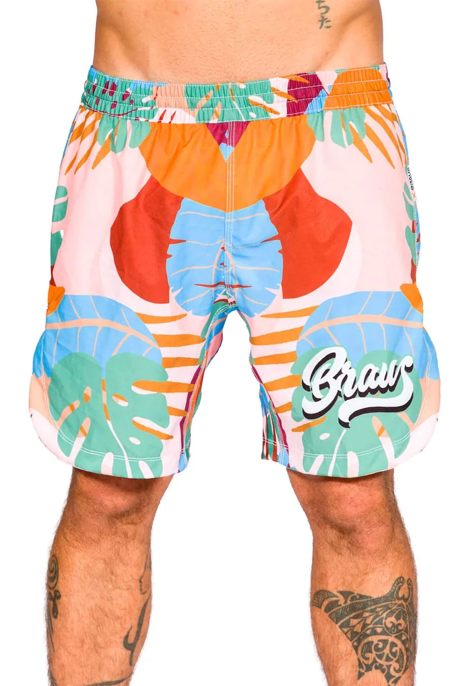 Braus Fight Brasil Shorts Tropical Branco