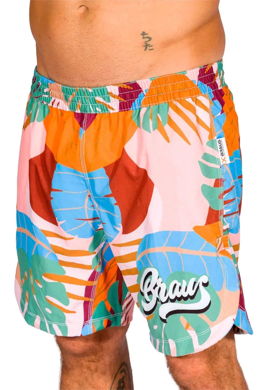 Braus Fight Brasil Shorts Tropical Branco