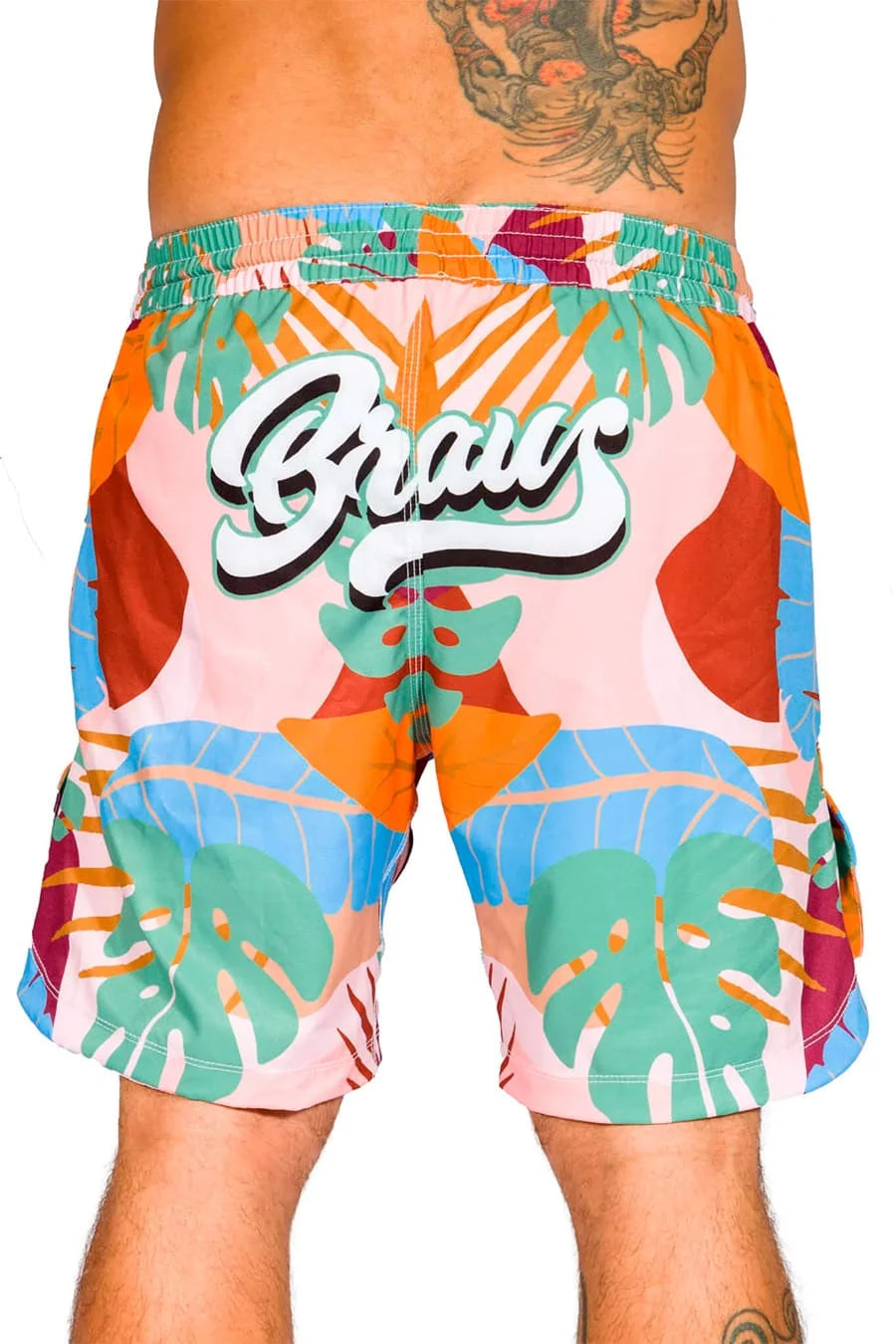 Braus Fight Brasil Shorts Tropical Branco