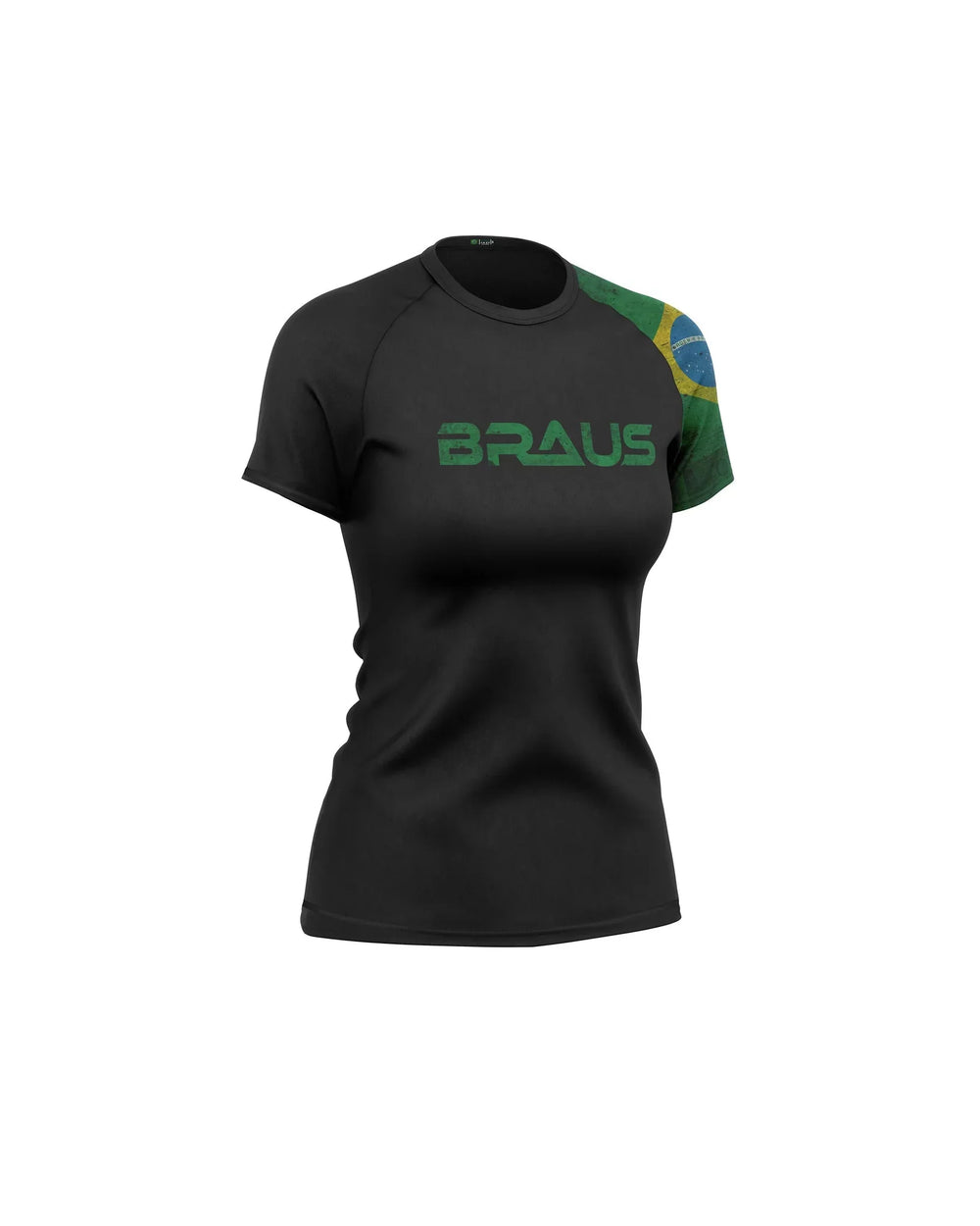 Rash Guard Bandeira do Brasil Feminino Manga Curta