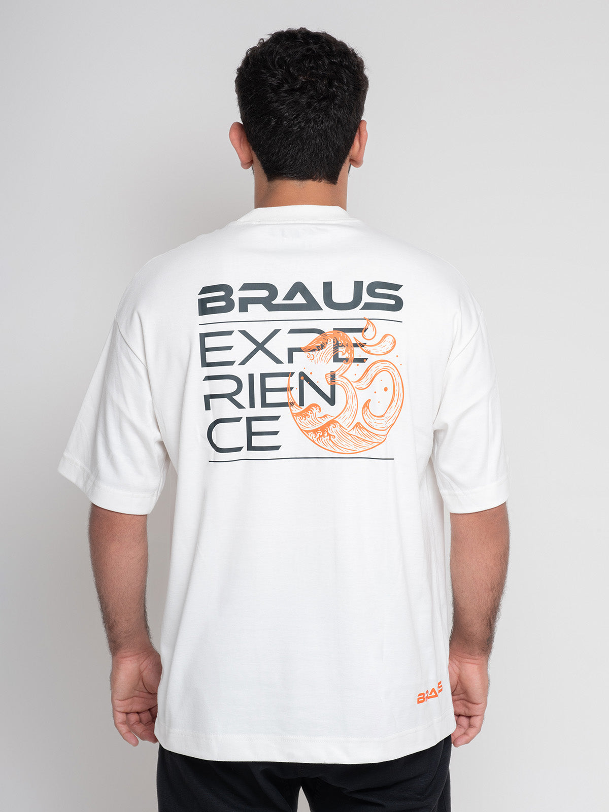 Camiseta Braus Experience Oversized Branca - Costas