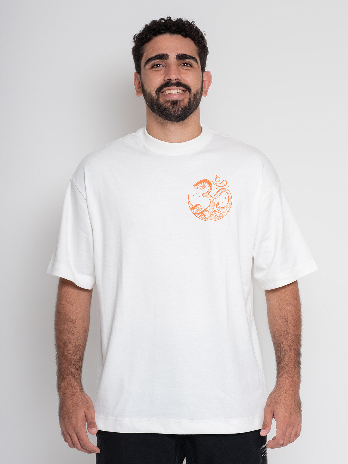 Camiseta Braus Experience Oversized Branca - Frente