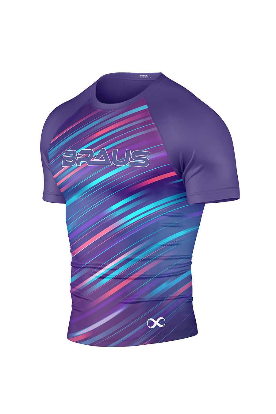 Rash Guard Neon Strike Manga Curta Roxa