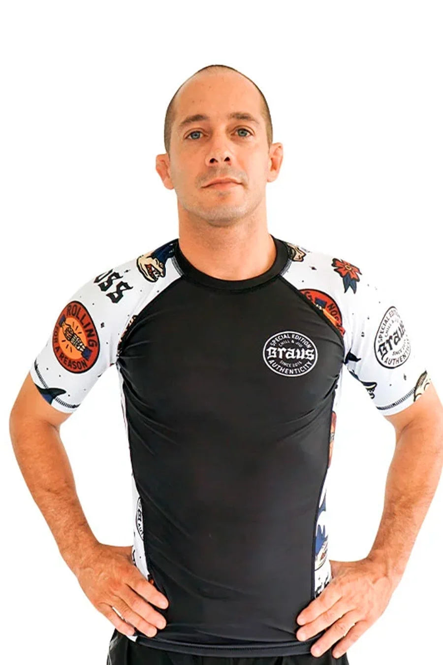 Braus Fight Brasil Rash Guard Chill and Jiu Preto