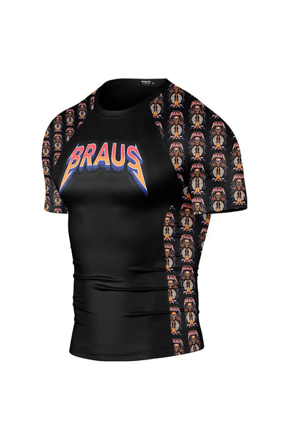 Braus Fight Brasil Rash Guard Rock and Roll Preto