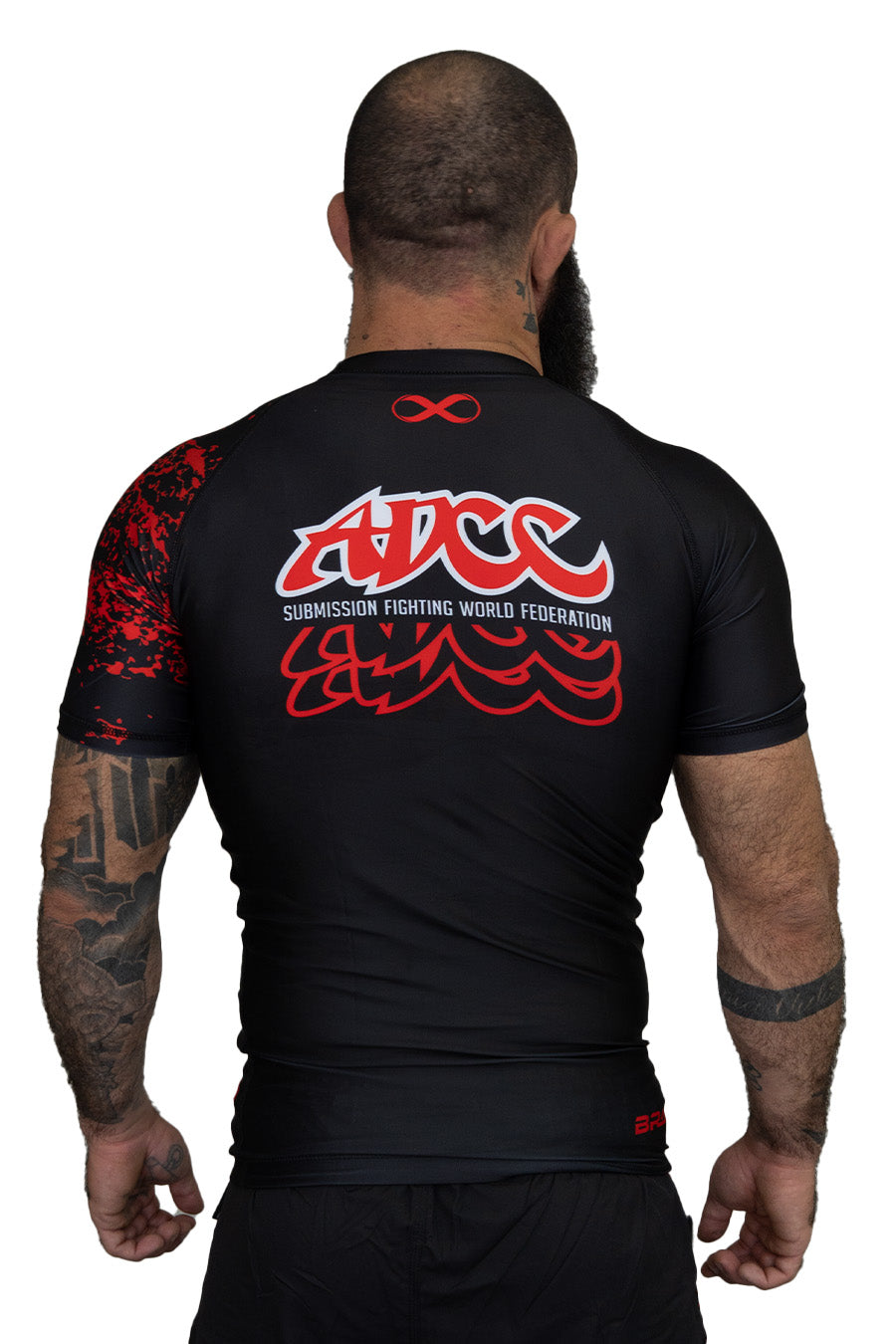 ADCC Bloody Rash Guard Manga Curta Preta