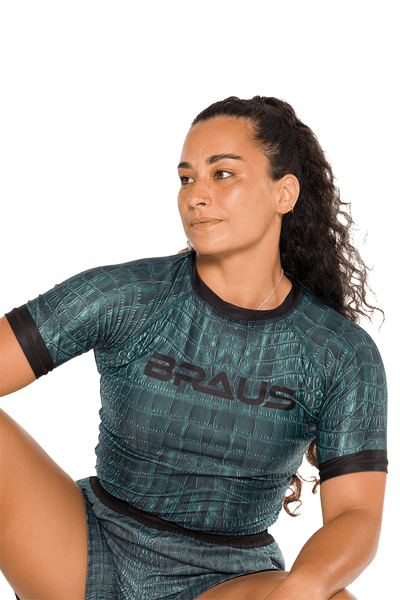 Rash Guard Crocodilo Feminino Manga Curta