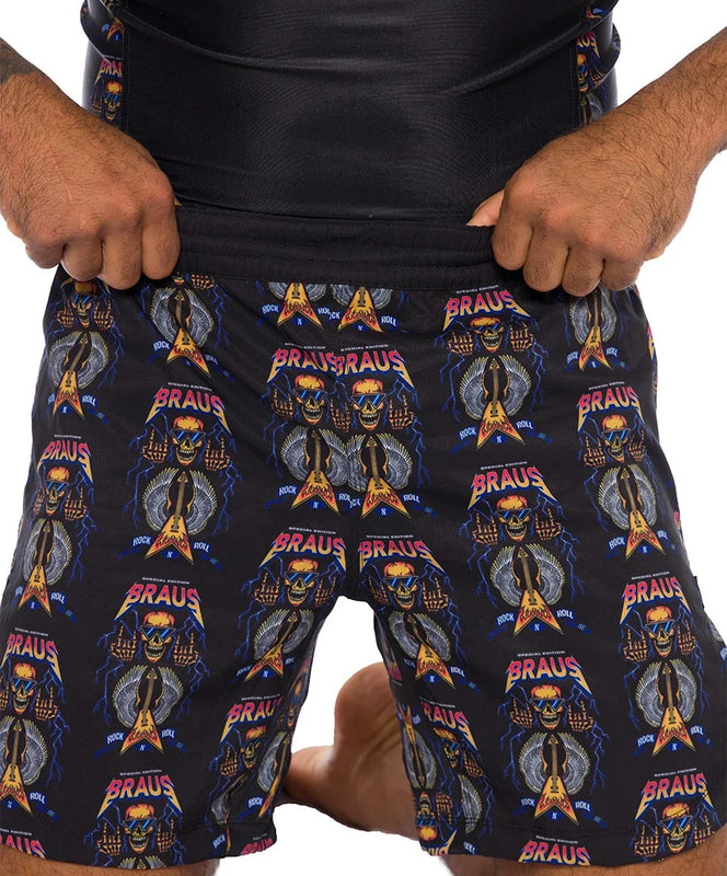 Braus Fight Brasil Shorts Rock and Roll Preto