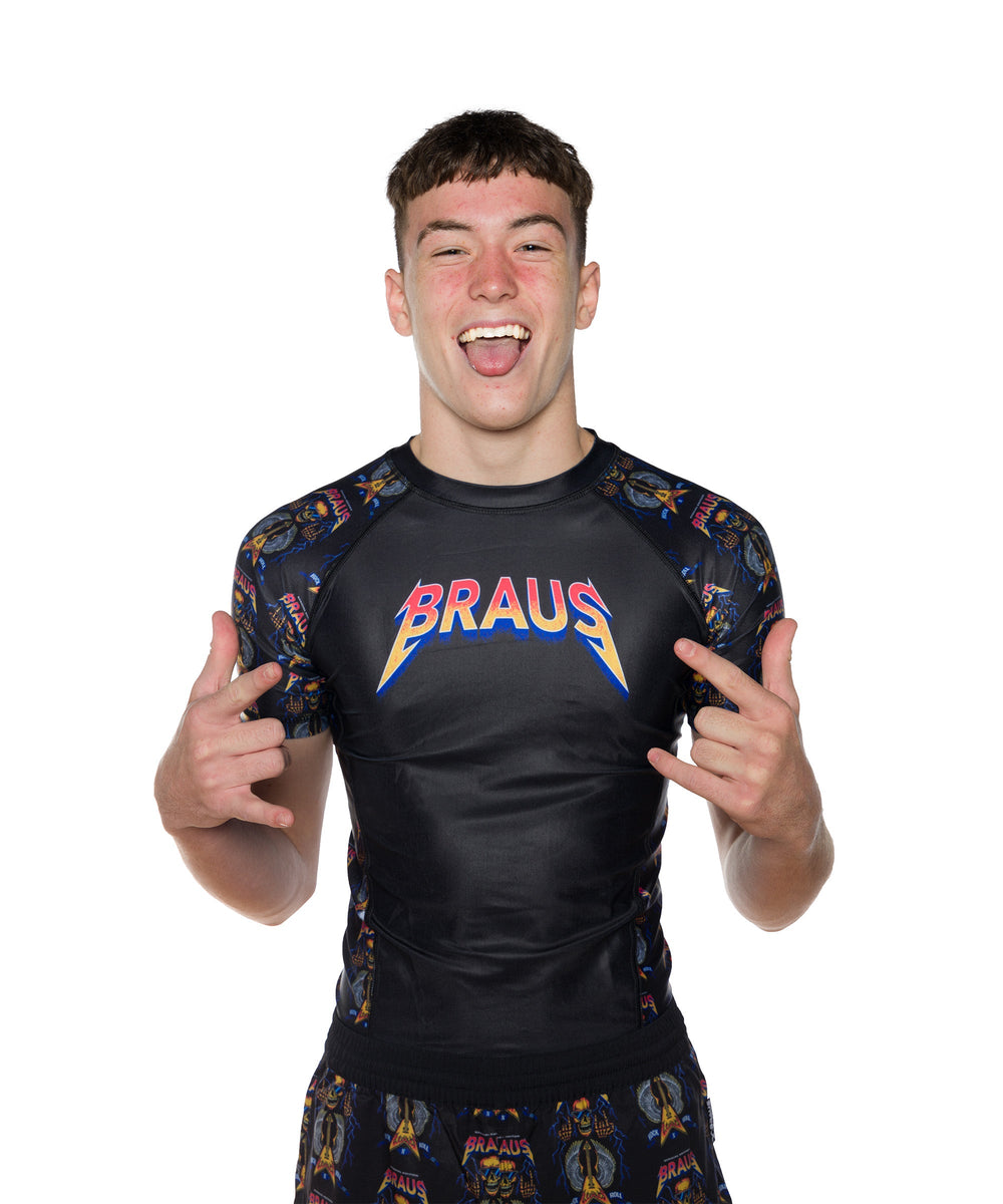 Rash Guard Rock and Roll Infantil Manga Curta