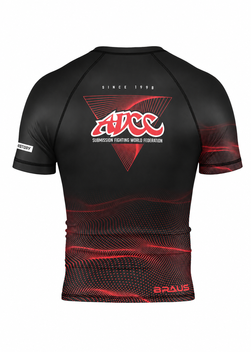 Rash Guard ADCC Infinite Manga Curta Preta Adulto - BRAUS Fight
