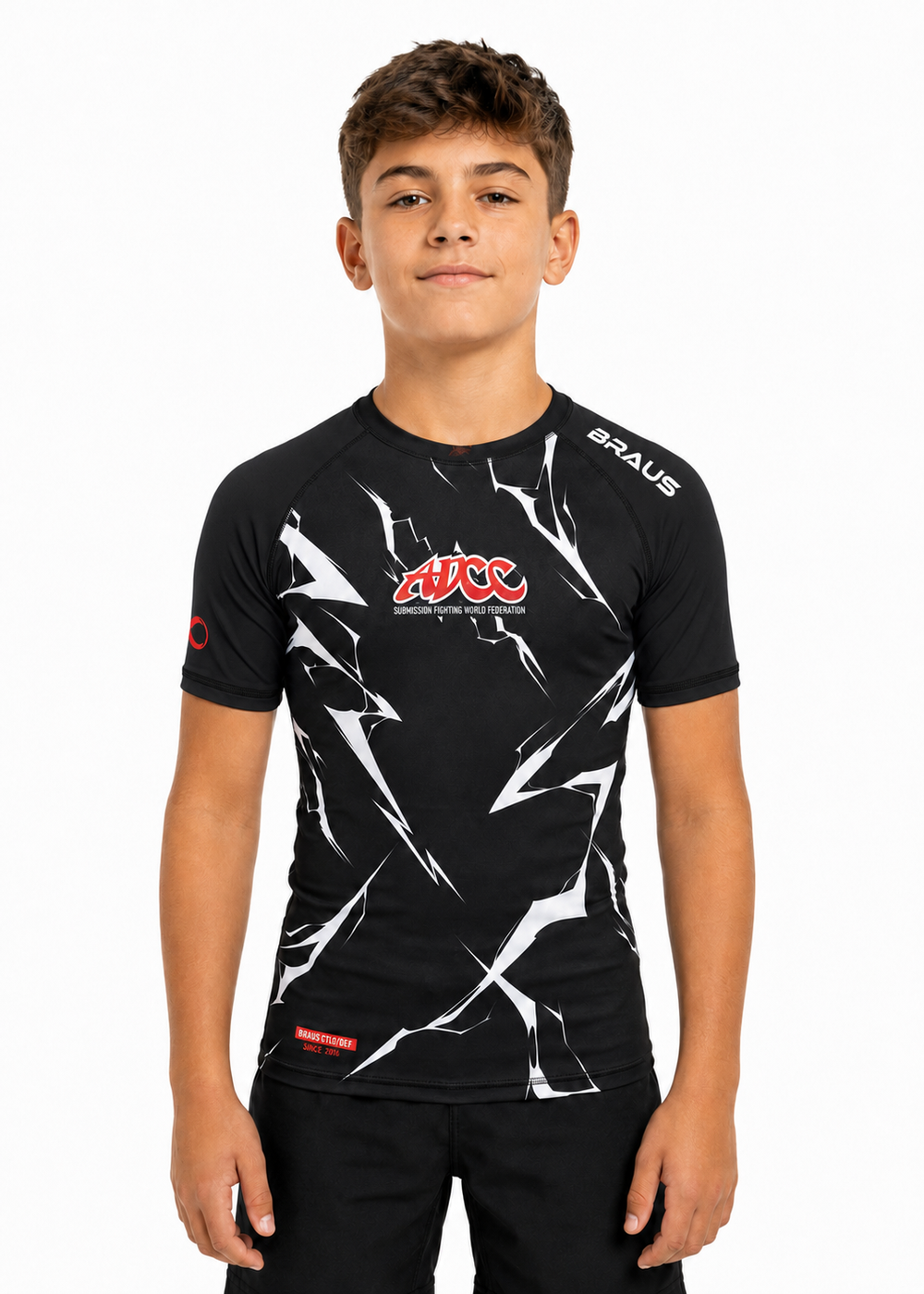 Rash Guard ADCC Lightning Manga Curta Infantil - imagem 2