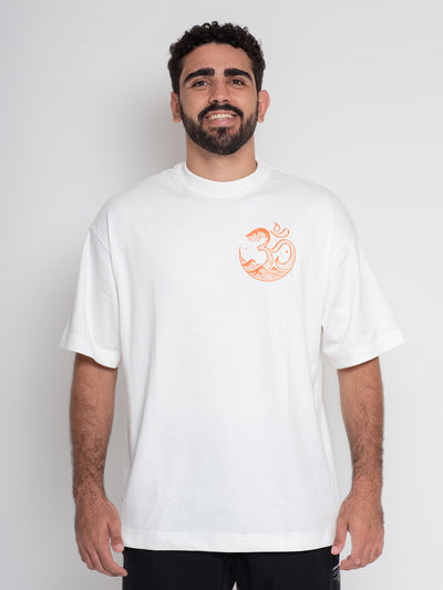Camiseta Braus Experience Oversized Branca - Frente