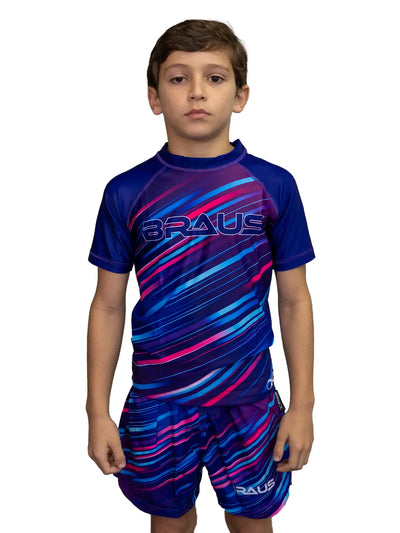 Rash Guard Neon Strike Infantil Manga Curta