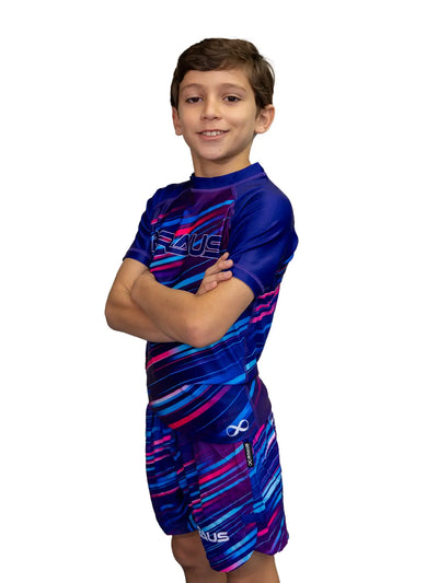 Rash Guard Neon Strike Infantil Manga Curta
