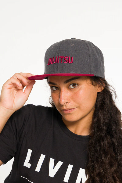 Boné Snapback Jiu Jitsu Classic Cinza Feminino BRAUS - imagem 1