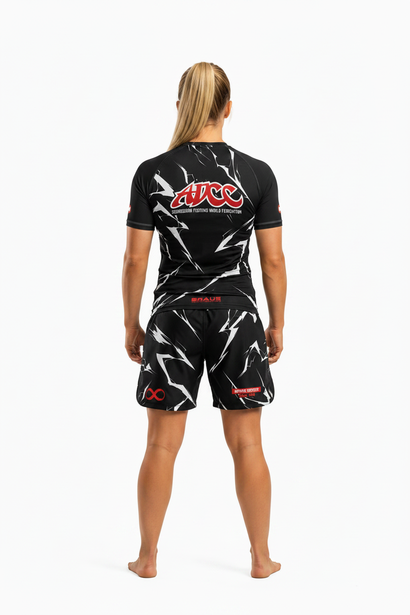 Shorts ADCC Lightning No Gi Feminino Preto