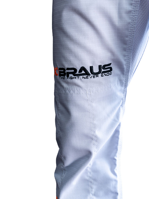 Braus Fight Brasil Jiu Jitsu Kimono Masculino Roots Branco